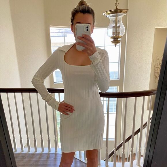 Reformation Vittoria Dress in Ivory Sz M - Picture 1 of 6